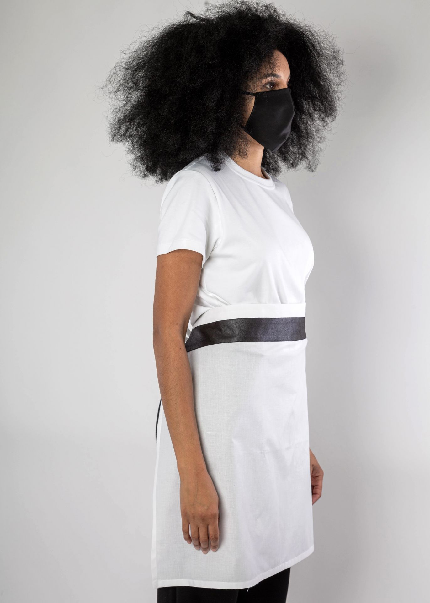 Tablier court - modèle Bandol - personnalisable, made in France, ceinture cuir ou simili-cuir_2