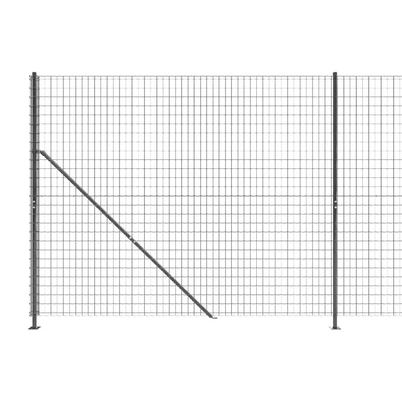 Vidaxl clôture en treillis métallique avec bride anthracite 2,2x25 m 154303_2