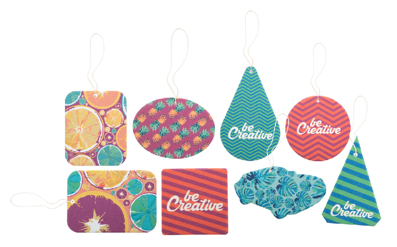 Parfum d'ambiance de voiture - Forme personnalisable - Multi-parfums - Impression recto/verso jusqu'à 4 couleurs_2