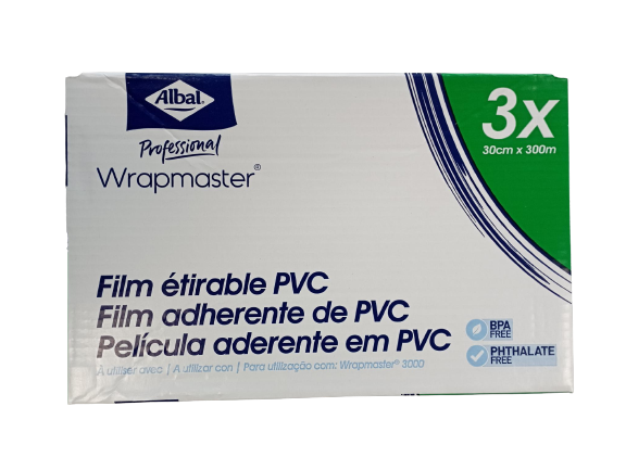 Albal bobine film alimentaire 30cmx300m pour wrapmaster 3000 carton de 3 bobines (31c63)_2
