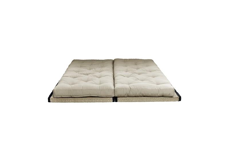 Banquette futon tatami CHICO beige - Couchage modulable 140x200 cm ou 2x70x200 cm - Marque KARUP_2