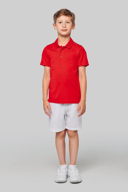 Polo manches courtes enfant - PROACT - 100% polyester interlock - Réf: PA488_2