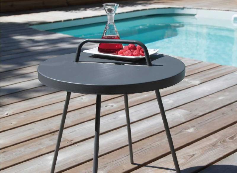 Table basse Flower - acier - grise_2