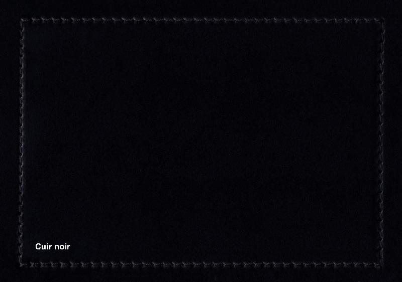 Table de réunion rectangulaire série X10 finition hébénisterie - Officity - 560, Ébène, Cuir noir_2