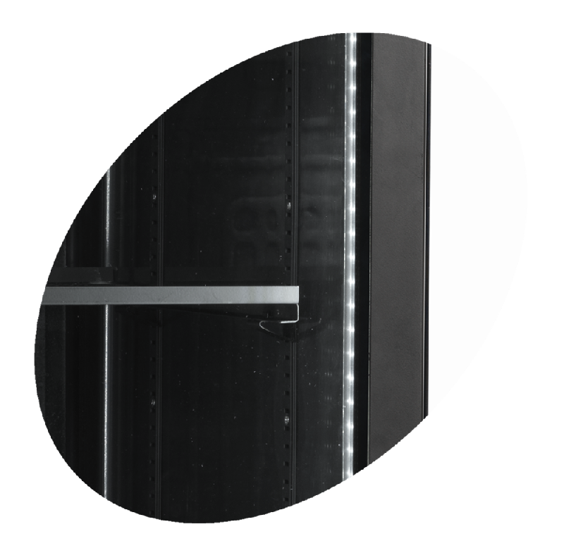 Vitrine réfrigérée noire - SCU1425H - finition élégante, porte vitrée réversible, froid ventilé, LED_2