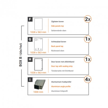 Kit Bonanza blanc Bench - Armoire de culture rigide G-Tools - Modèle mini 0.35m² (119x61x61) - Éclairage horticole jusqu'à 150W_2