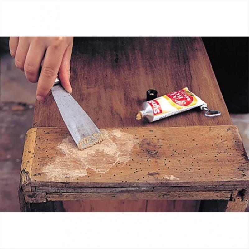 Pâte à bois SYNTILOR - naturel - 50 g - pour reboucher trous et fissures - intérieur/extérieur_2