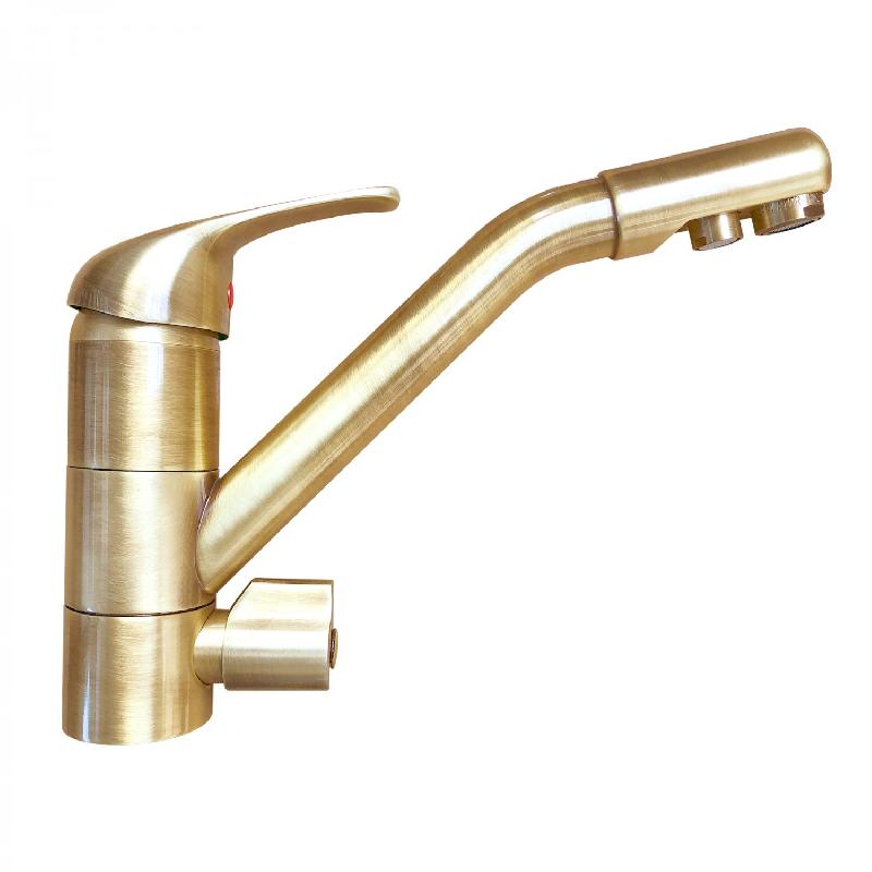 Robinet de cuisine mitigeur 3 voies dauphin laiton_2