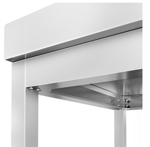 Table en inox avec étagère 70x60 cm_2