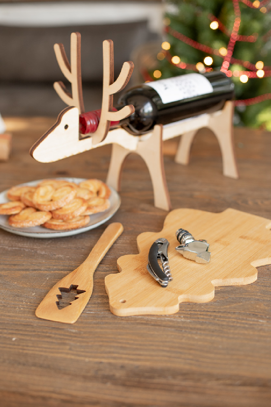 Spatule en bambou - Découpe sapin de Noël - Couleur naturelle - 24g_2
