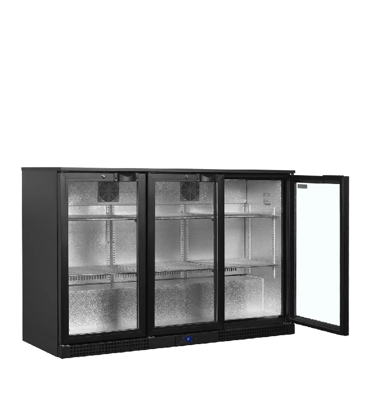 Arrière bar réfrigéré 3 portes BA31H noir TEFCOLD_2