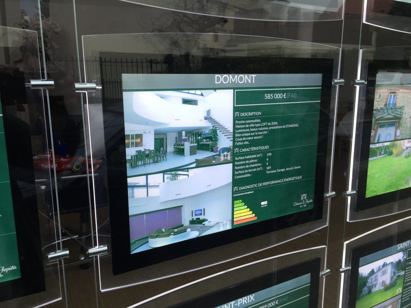 Ensemble de 16 porte-affiches vitrine lumineux LED A4 paysage - Lumicadre - H:397mm x L:330mm - Gamme Originale_2