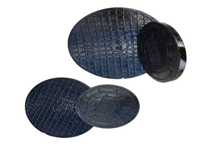 Couvercle de regard en fonte sphéroïdale - Peinture noire électrique - Norme EN124 - Résistant au glissement_2
