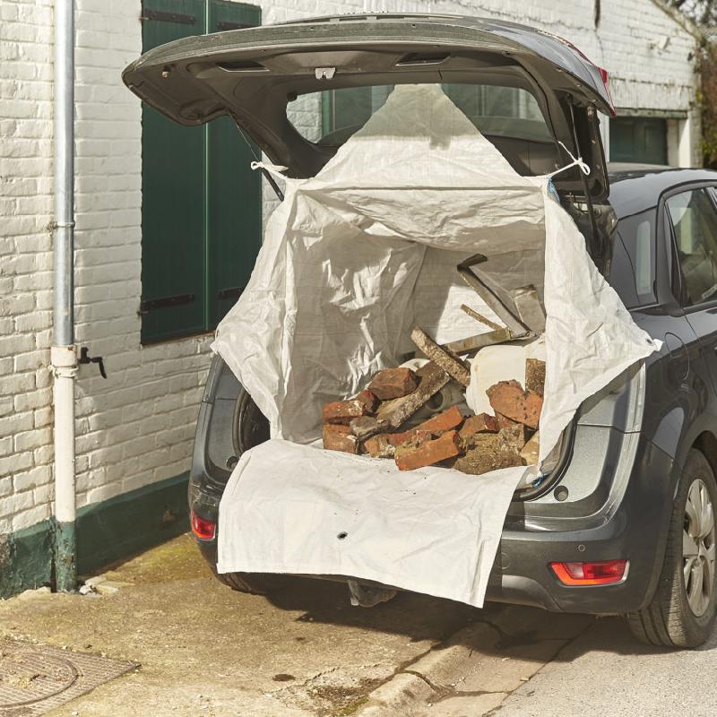 Big bag voiture MOTTEZ avec capacité de 1100L et dimensions adaptées au coffre