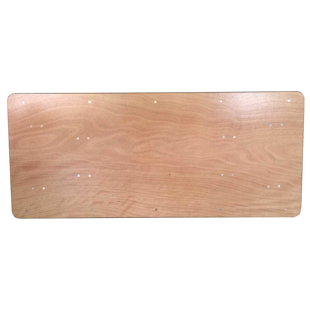 Table pliante professionnelle en bois avec structure en acier noire