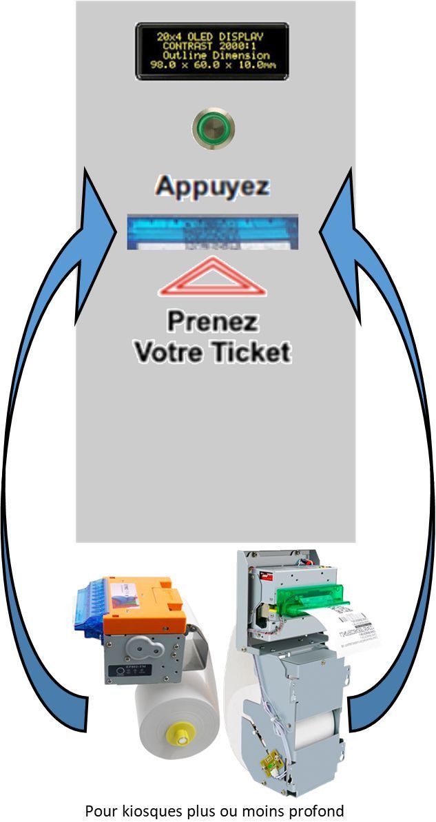Borne de sortie pour parking avec scanner QR-Code intégré