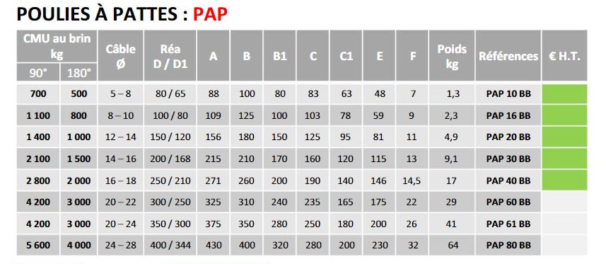 Poulie à corde à patte pap_2