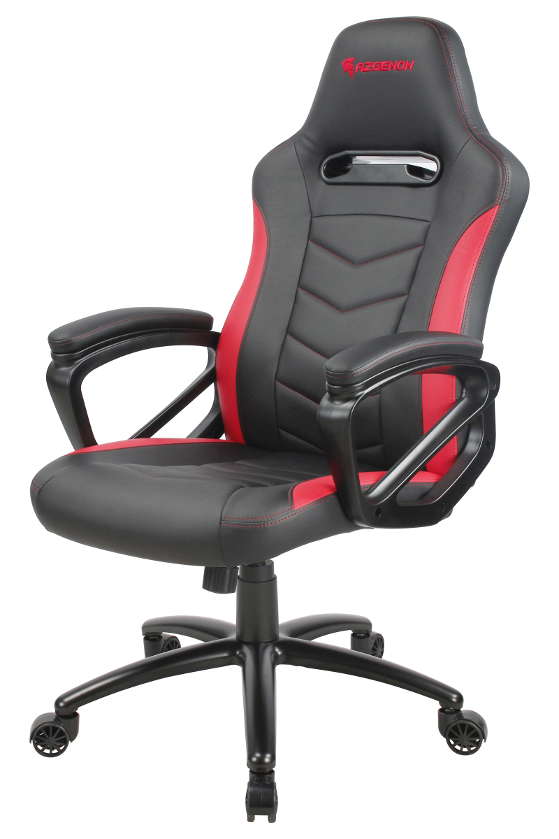 Fauteuil de bureau AZGENON Z100 Rouge - Design racé, robuste et confortable - Poids maximal 120 kg - Réf : AZG_Z100_BKRED_2