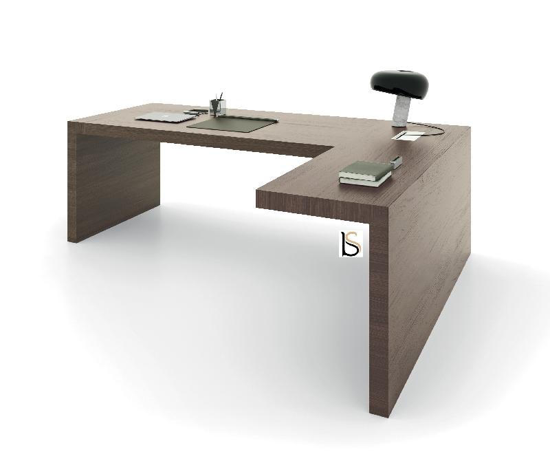 Bureau de direction avec retour Kyo Light - Martex. - 226, Noyer canaletto, Droite_2