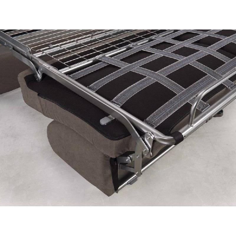 Canapé convertible express Night Bultex 140x14x195 cm - Polyuréthane taupe - Matelas 14 cm haute résilience_2