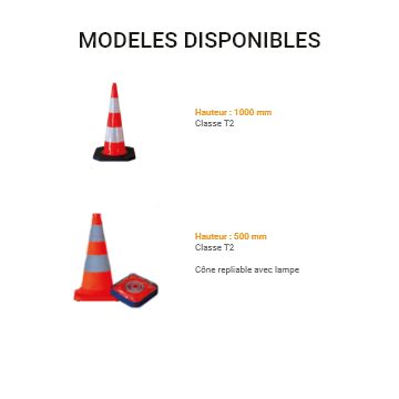 Cônes de chantier K5A - différents modèles et hauteurs - options de rétro-réflexion_2
