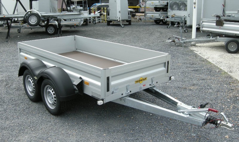 Remorque utilitaire d'une grande qualité de fabrication à 2 essieux freinés 1000 kg - humbaur - 2348_2