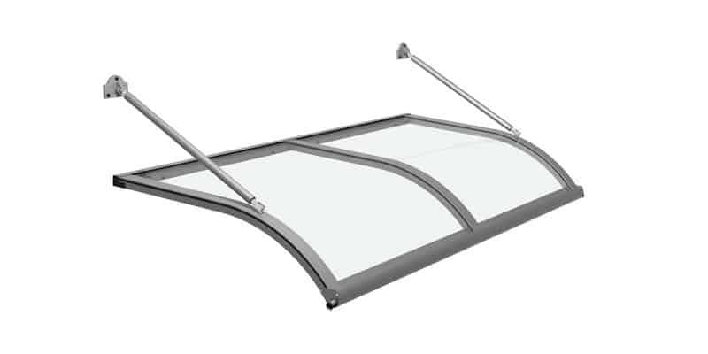 Tiranti - Marquise en aluminium et polycarbonate avec tirants en acier inoxydable_2