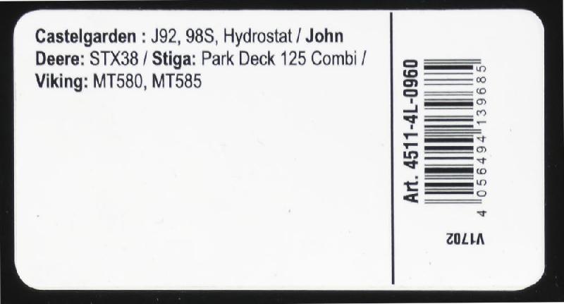 Courroie trapézoïdale X-Grip V - type 4L960_2