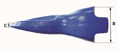 Dents de godet Fastkey FK4 TLR - Référence FK4 TLR - Poids 3.4 kg - Dimensions précises_2