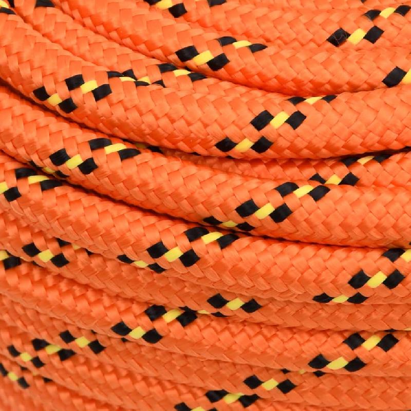 Vidaxl corde de bateau orange 16 mm 100 m polypropylène 152680_2