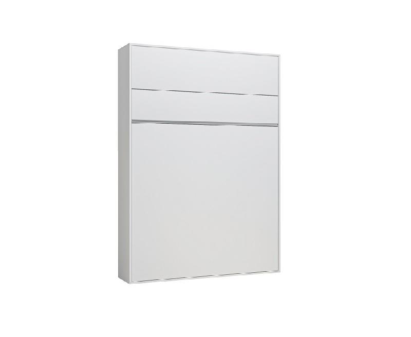 Armoire lit escamotable Genius Sofa - Blanc Mat Canapé Gris - Couchage 140x200 cm avec ouverture assistée_2