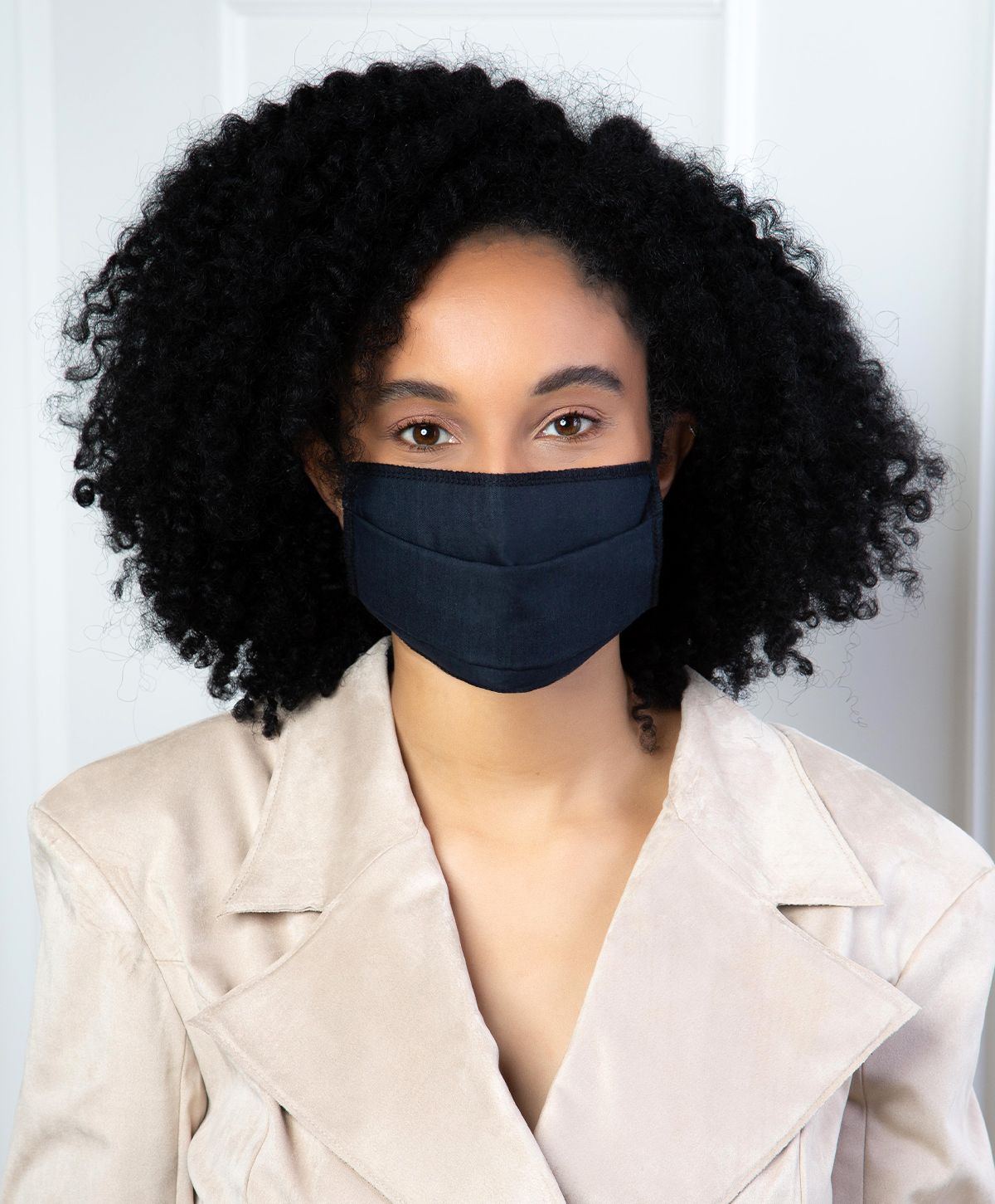 Masque lavable catégorie 1 AFNOR S76-001 - bleu marine - 100% coton - fabriqué en France_2