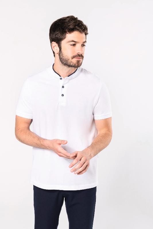 Polo col mao manches courtes homme - Réf: K223 - 100% coton peigné - Maille piquée - Lavable à 60°C_2