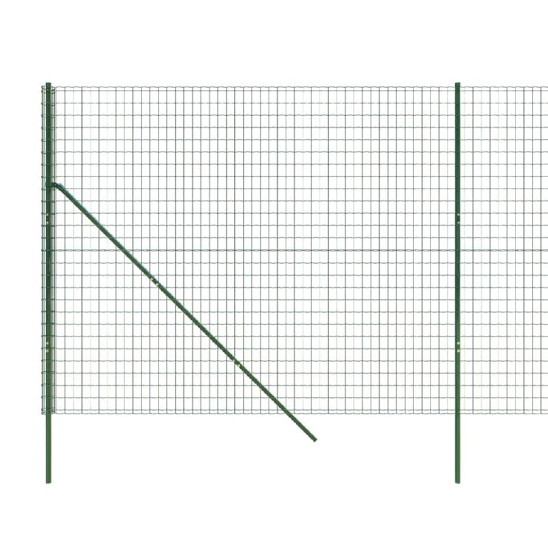 Vidaxl clôture en treillis métallique vert 1,8x25 m acier galvanisé 154061_2