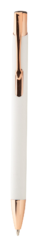 Stylo à bille en aluminium recyclé - finition caoutchoutée et détails rose doré - spécial gravure laser miroir - encre bleue_2