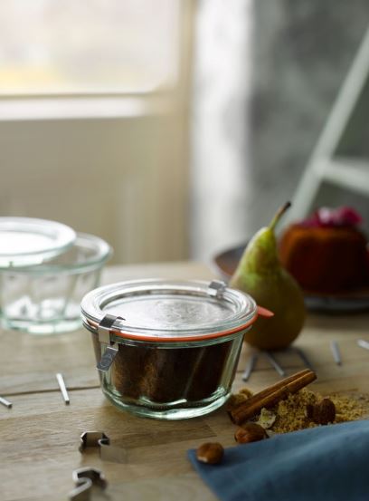 Bocaux en verre WECK kougelhopf 280 ml Ø 100mm avec couvercles en verre et joints - WN000014 (clips non inclus)_2