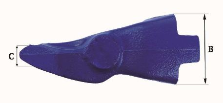 Dents de godet Fastkey FK11 SA - 28,3kg - Dimensions A: 435mm, B: 173mm, C: 10mm, D: 80mm, E: 115mm_2