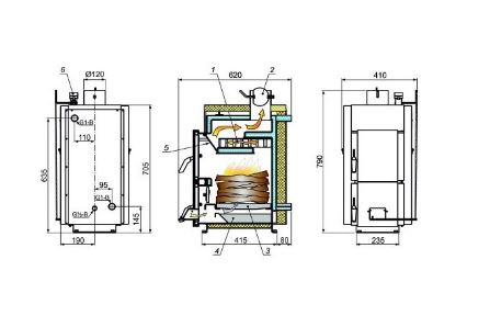 Kalvis 12 kW chaudière à bois_2