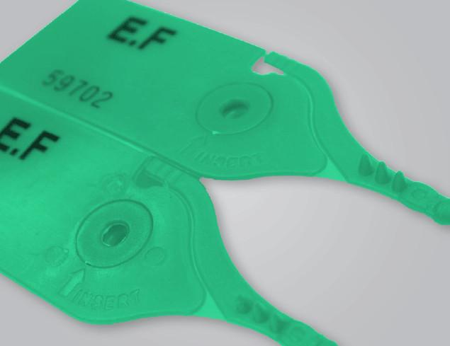 Scellé PP à tige crantée ronde   - Longueur 250 mm - Tige Ø3.8 mm - Vert_2