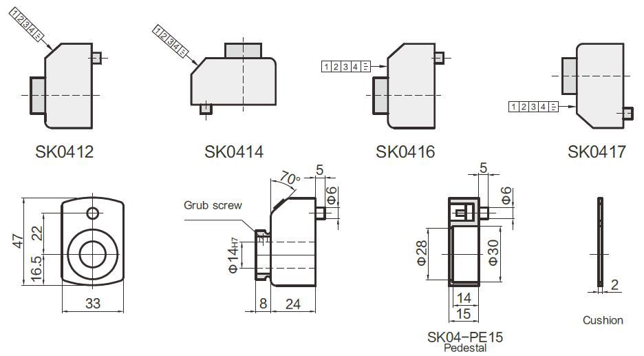 Sk04ss - Indicateur de position numérique mécanique Sankq - Arbre creux max Ø14 mm - Acier inoxydable_2