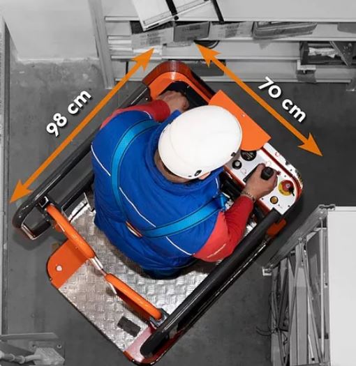 Nacelle automotrice Minilev E5 Move - compacte 70cm de largeur - hauteur de travail 5,15m - 200kg de charge_2