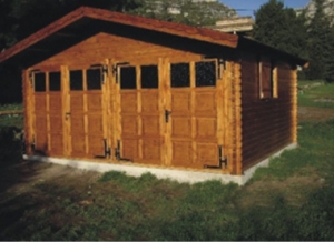 Garage double bois / 25 m² / toit double pente / 5 x 5.64 x 2.82 m_2