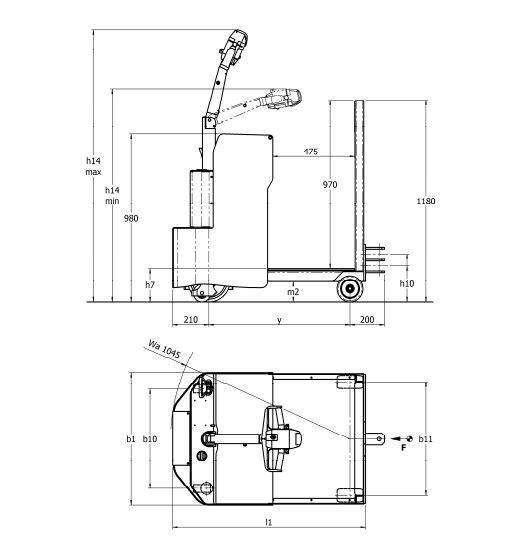 TPT 15 - Tracteur logistique ICEM - Capacité de remorquage 1500 kg - Tracteur électrique à timon et plateforme fixe_2