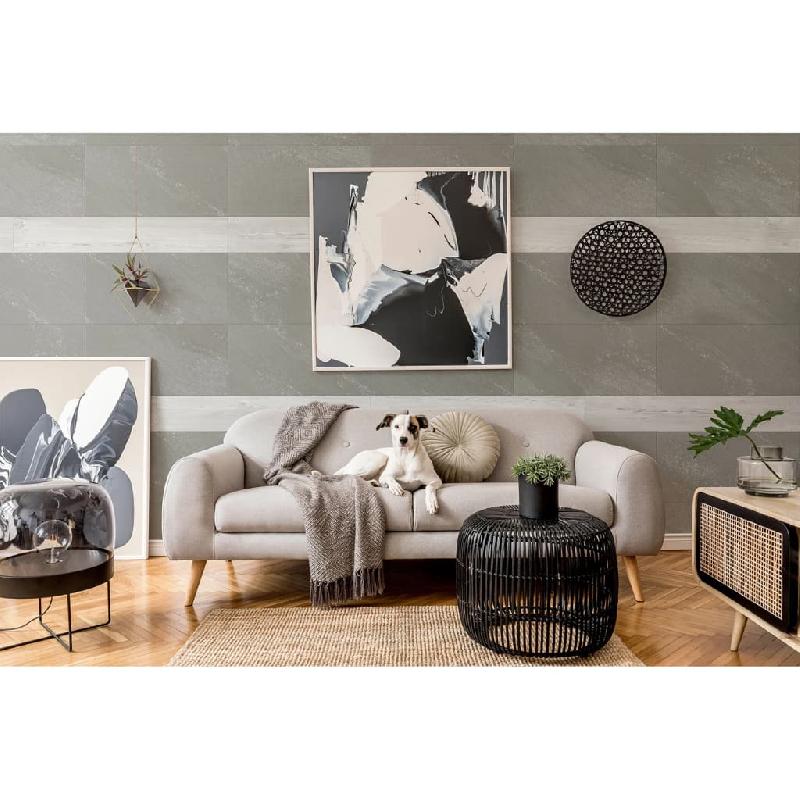 Grosfillex carreau de revêtement mural 15 pcs 15x90cm chêne gris clair 434308_2