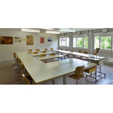Salle de classe préfabriquée fonctionnelle - vitrage sur mesure - isolation toiture et plancher_2