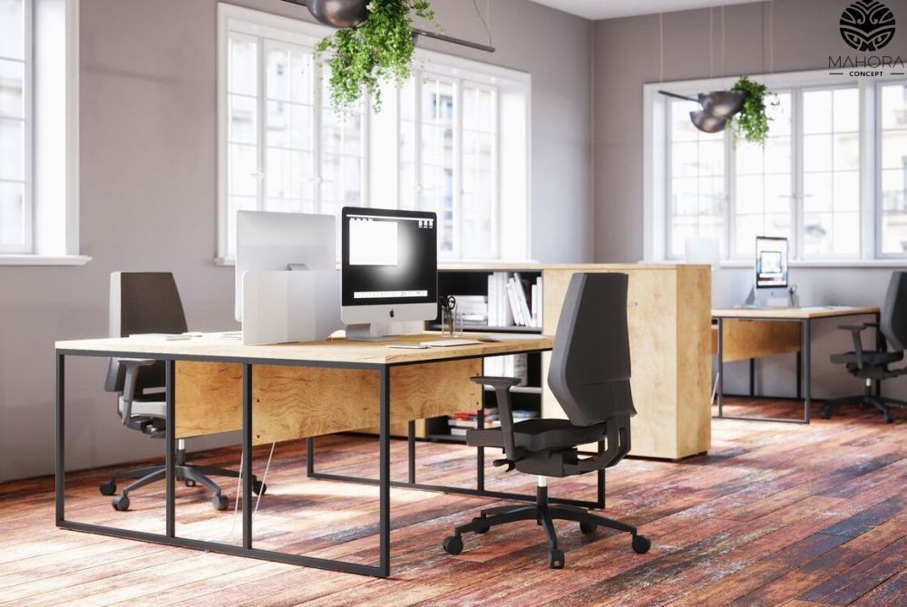 Stricto Sensu - Bureau open space Mahora - Plateau mélaminé, design minimaliste et contemporain_2