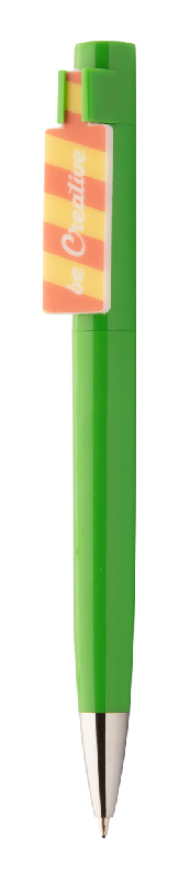 Stylo à bille en plastique - clip sur mesure - taille 25x35 mm - encre bleue - marquage UV LED inclus_2