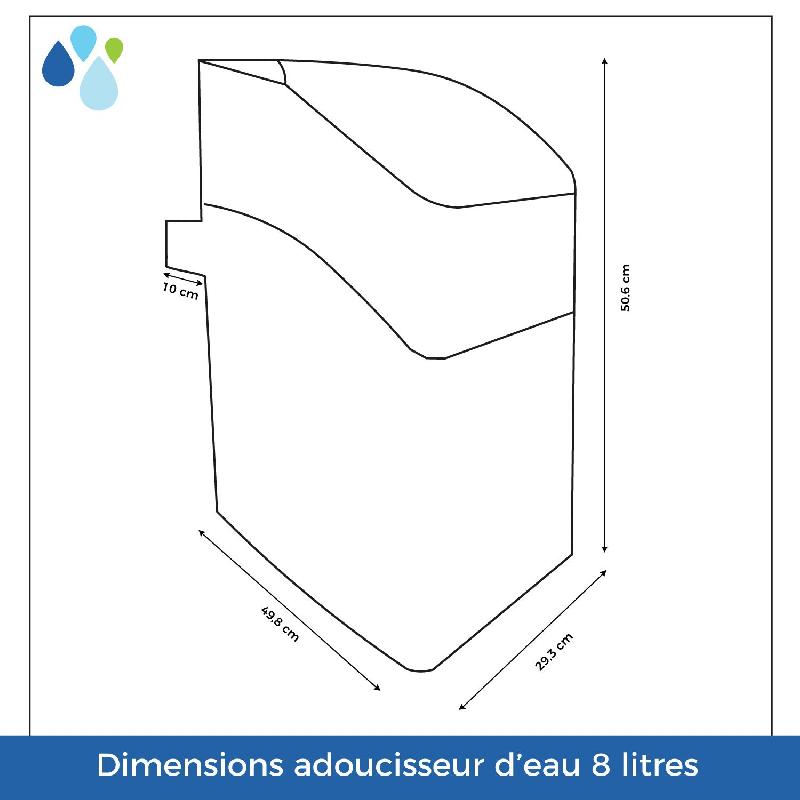 Adoucisseur d'eau sans électricité kube 8l vanne volumétrique mécanique - complet avec accessoires_2