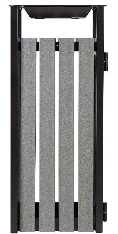 EDEN ETIK Corbeille à poser ou à fixer 110L avec cendrier Gris Etik / Gris Manganese_2