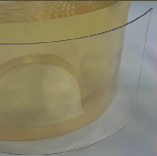 Lanière PVC souple -45° nervuré / transparente / 200 x 2 mm - haute isolation thermique_2